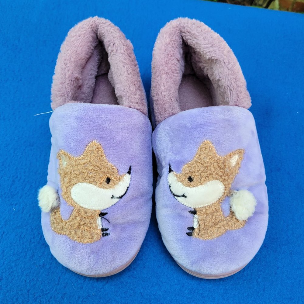 Plush Warm Slippers for Girls Wintex Fauz Fur Lined - Little Girls 13.5-14